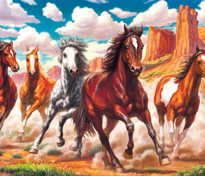 Puzzle - Art puzzle - Vadlovak a völgyben