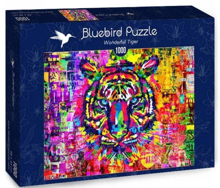 Puzzle - Bluebird - Színes tigris