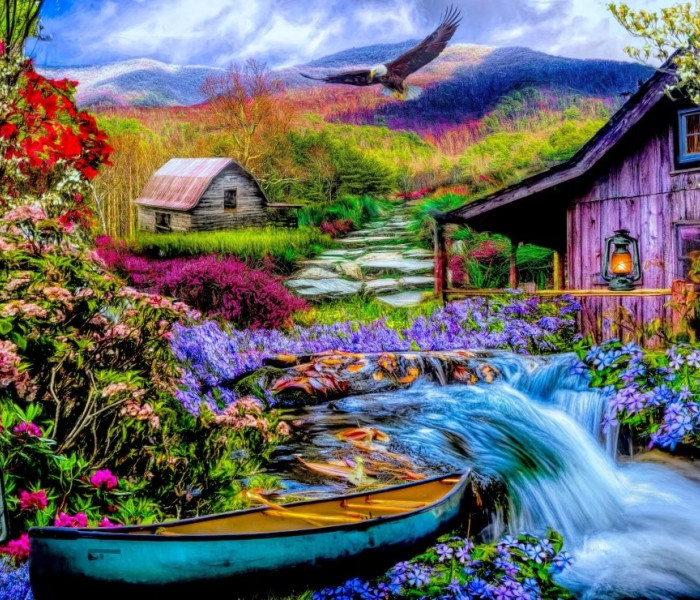 Puzzle - Bluebird - Hegyi paradicsom a földön