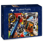 Puzzle - Bluebird - Régi fényképezőgépek az asztalon