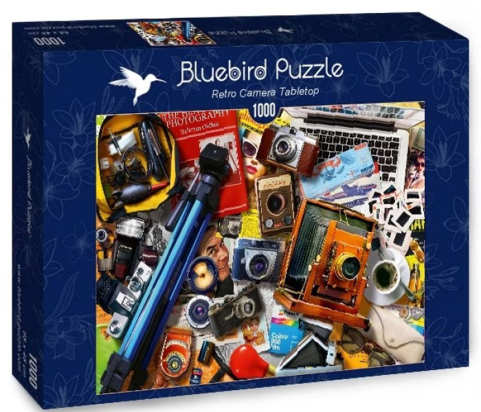 Puzzle - Bluebird - Régi fényképezőgépek az asztalon