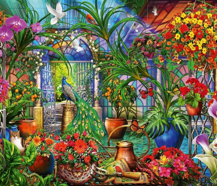 Puzzle - Bluebird - Trópusi üvegház