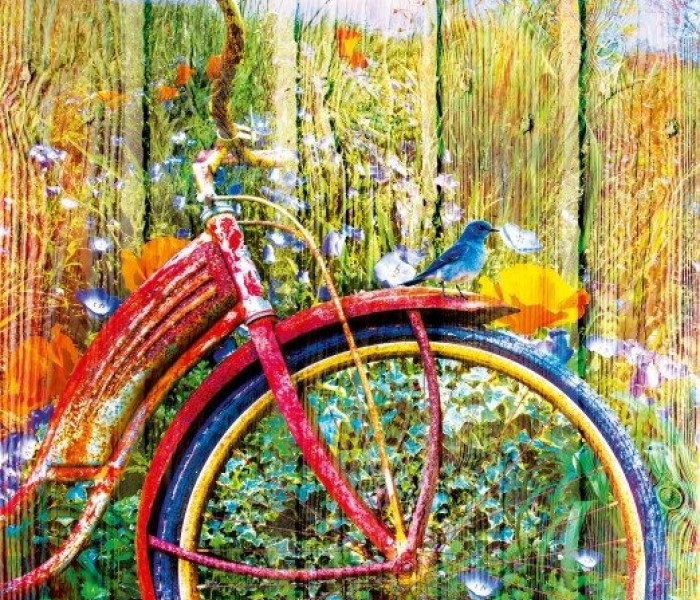 Puzzle - Bluebird - Kékmadarak biciklin