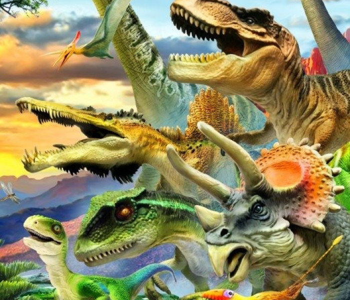 Puzzle - Bluebird - Dinoszauruszok naplementekor