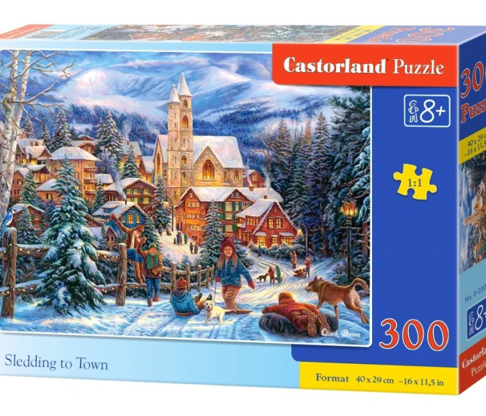 Puzzle - Castorland - Szánkózás a városba