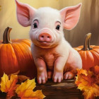 Puzzle - Castorland - Aranyos őszi malacka