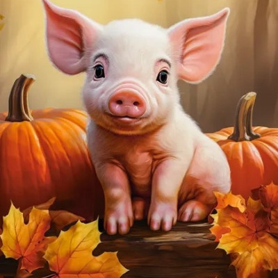 Aranyos őszi malacka