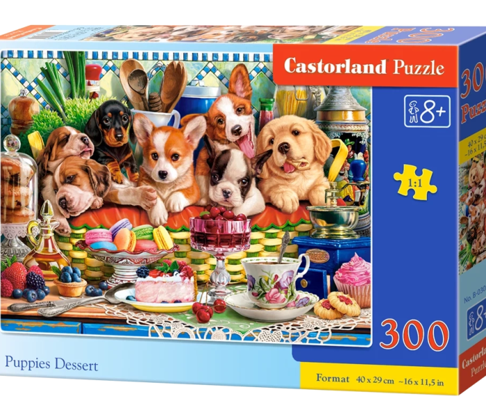 Puzzle - Castorland - Kölykök desszert