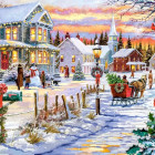 Puzzle - Castorland - Jön a karácsonyfa