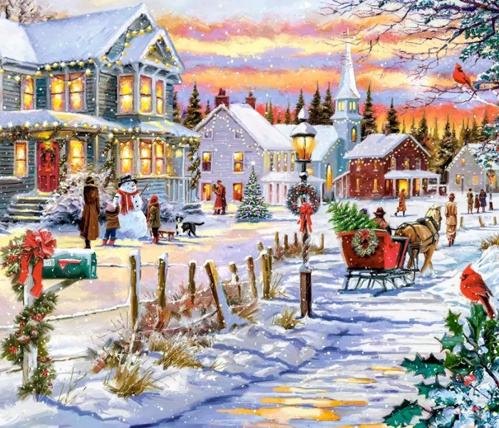 Puzzle - Castorland - Jön a karácsonyfa