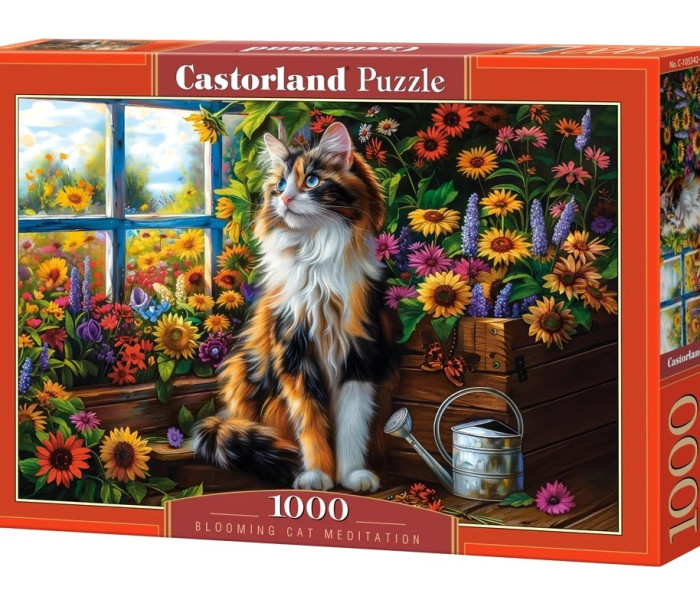 Puzzle - Castorland - Virágzó macska meditáció