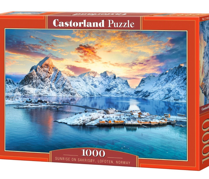 Puzzle - Castorland - Napkelte Sakrisøy-n, Lofoten, Norvégia