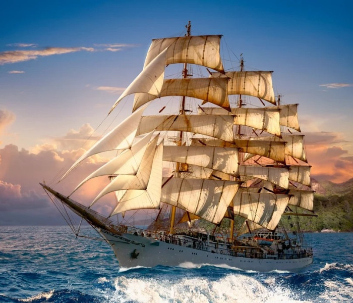 Puzzle - Castorland - Vitorlázás Naplementekor