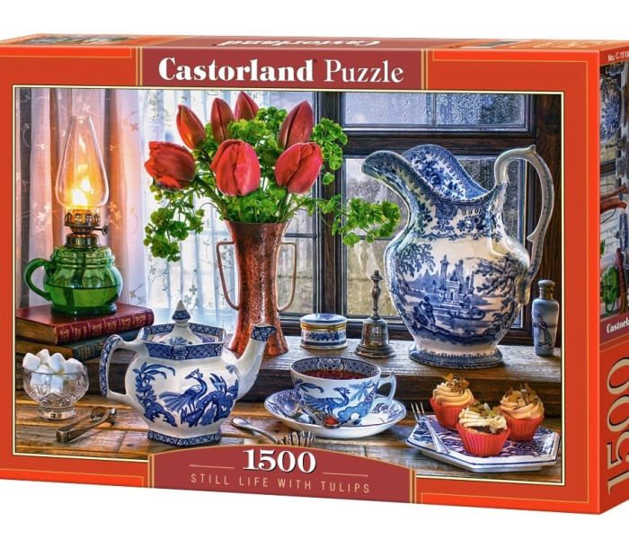 Puzzle - Castorland - Csendélet tulipánokkal
