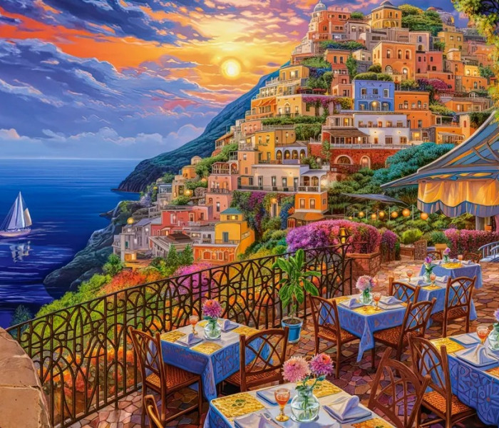 Puzzle - Castorland - Romantikus Positano est
