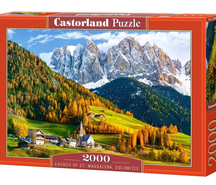Puzzle - Castorland - Szent Magdolna templom, Dolomitok