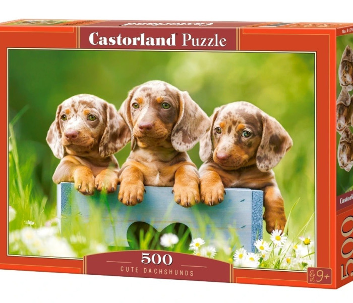 Puzzle - Castorland - Aranyos tacskók