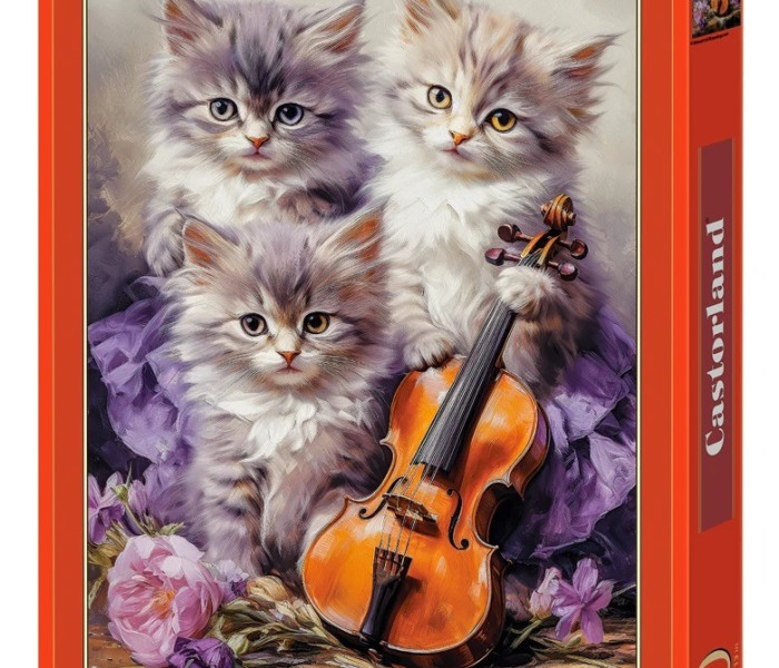 Puzzle - Castorland - Zenés cicák