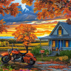 Puzzle - Castorland - Őszi lovaglás