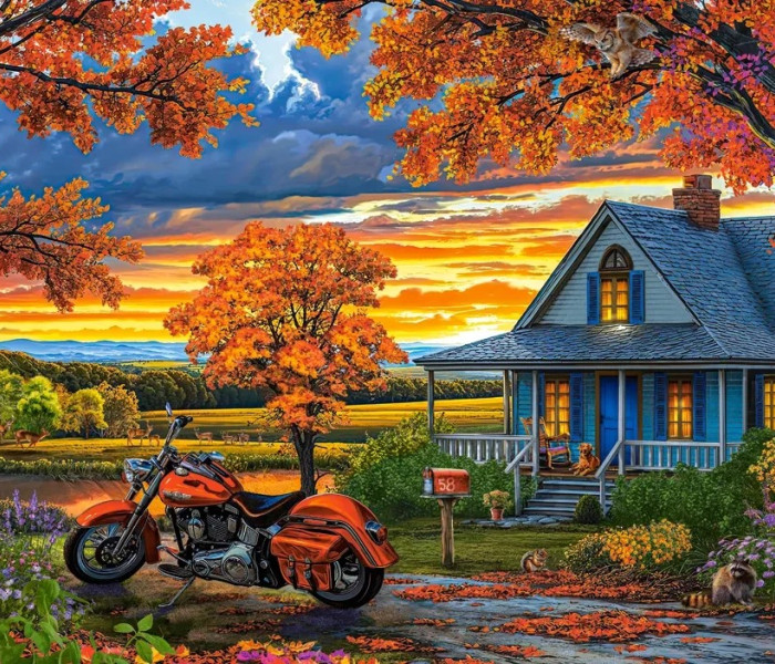 Puzzle - Castorland - Őszi lovaglás