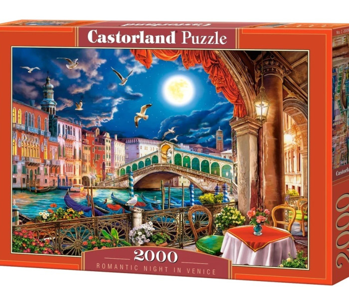 Puzzle - Castorland - Romantikus éjszaka Velencében