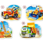 Puzzle - Castorland - Építőipari járművek - 4 az 1-ben