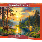Puzzle - Castorland - Naplemente egy erdei folyó felett