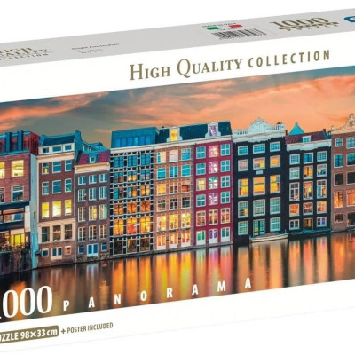 Élénk Amszterdam - Panoramatikus Puzzle 