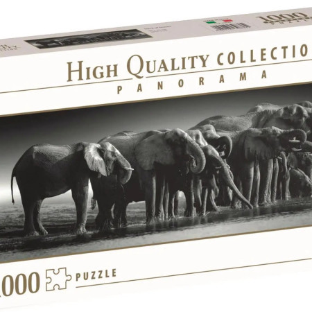 Elefántcsordák - Panoramatikus Puzzle