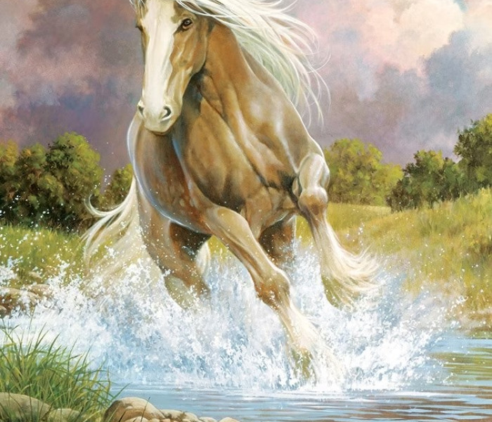 Puzzle - Cobble Hill - Ló fut át ​​a folyón