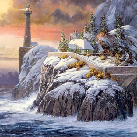 Világítótorony télen