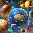 Puzzle - Dino - Bolygók Világító puzzle