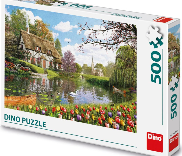 Puzzle - Dino - Házikó a vízparton