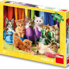 Puzzle - Dino - Színes kiscicák