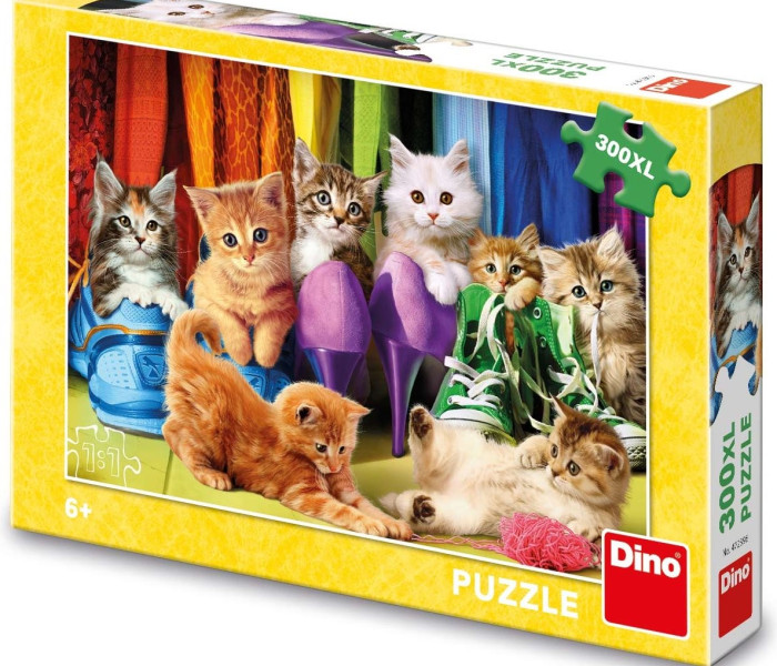 Puzzle - Dino - Színes kiscicák