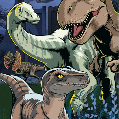 Jurassic World Világító kirakós