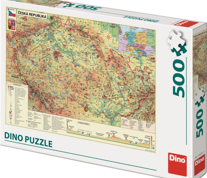 Puzzle - Dino - Csehország térképe
