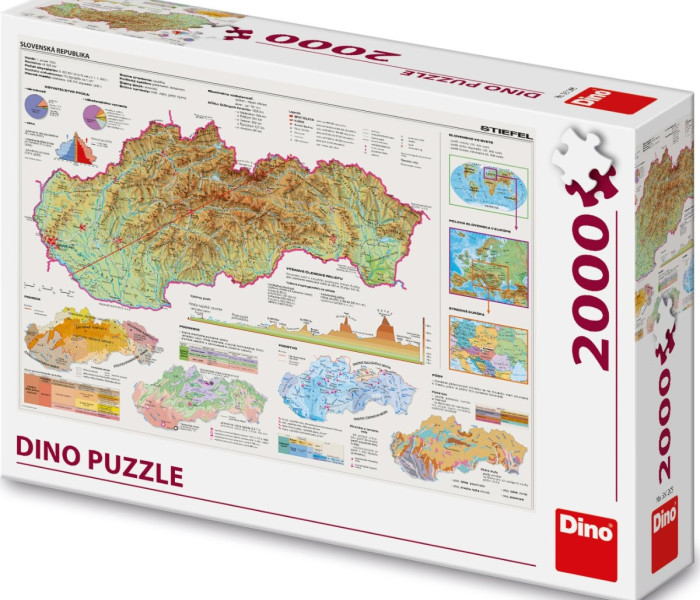 Puzzle - Dino - Szlovákia térképe