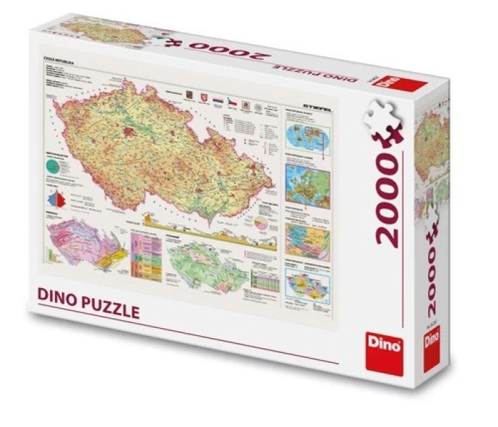 Puzzle - Dino - Csehország térképei