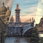 Puzzle - Dino - Párizs Kollázs - Panoramatikus Puzzle