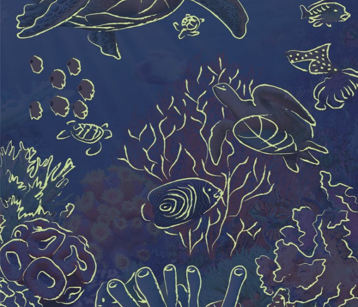 Puzzle - Dino - Víz alatti világ Világító kirakós