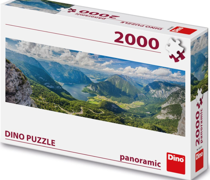 Puzzle - Dino - Alpok kilátása - Panoramatikus Puzzle