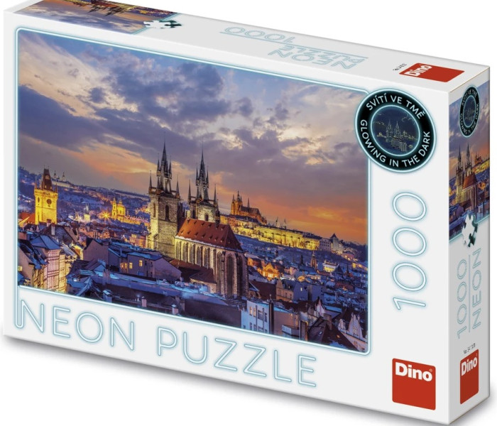 Puzzle - Dino - Kilátás a Hradčanyra Világító puzzle
