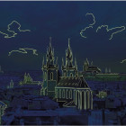 Puzzle - Dino - Kilátás a Hradčanyra Világító puzzle