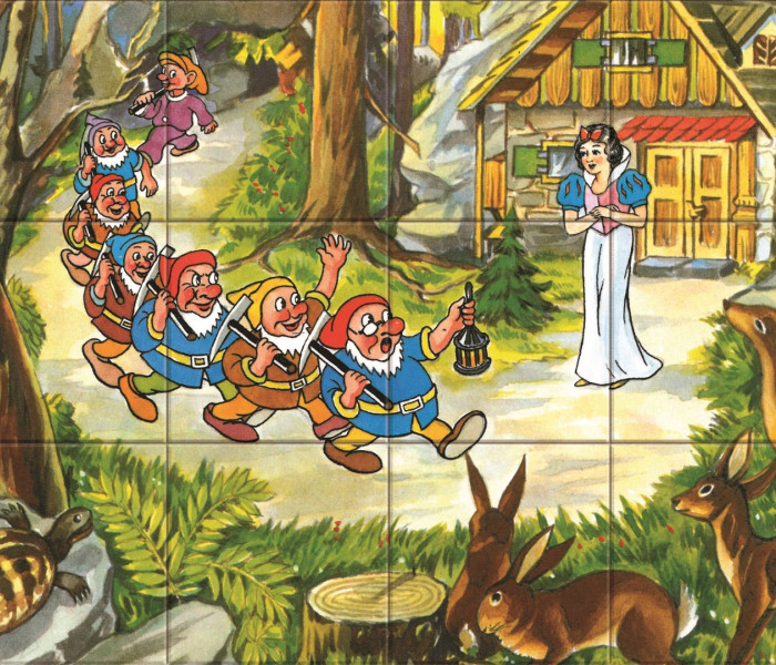 Puzzle - Dino - Hófehérke