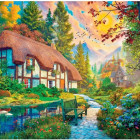 Puzzle - Dino - Ház a folyóparton