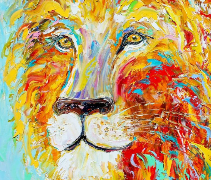 Puzzle - Enjoy - Színes oroszlán