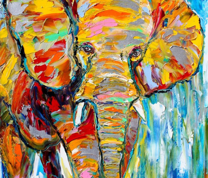 Puzzle - Enjoy - Színes elefánt