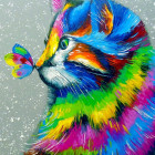 Puzzle - Enjoy - Gyönyörű macska és pillangó