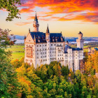 Puzzle - Enjoy - Neuschwanstein kastély ősszel Németországban